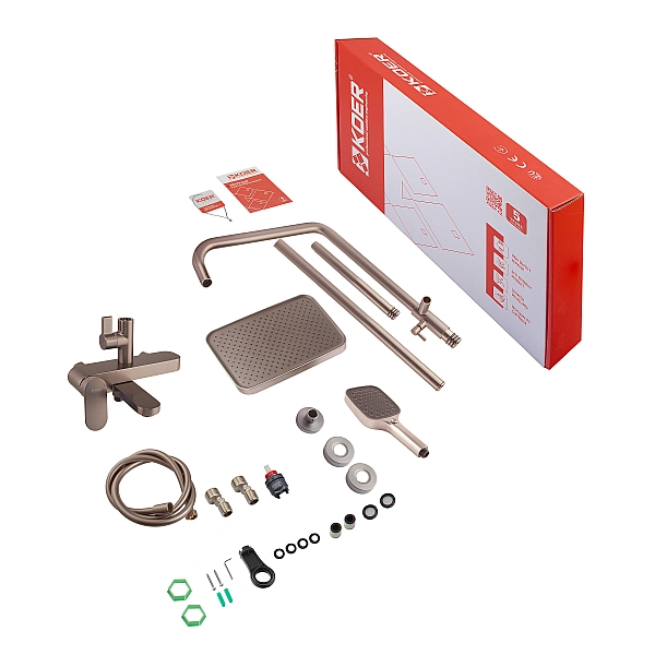 Душова колона зі змішувачем Koer KB-56030-07, 3 функції (KR5429) - Фото - 7