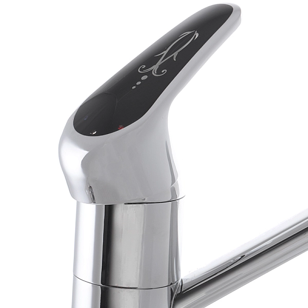 Змішувач для умивальника Haiba Magic 004 з чорною ручкою (вилив 15 см) (HB0689) - Фото - 4