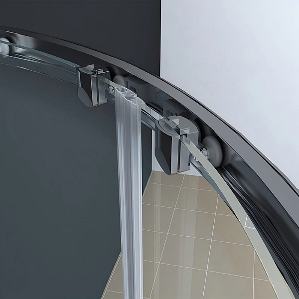 Душова кабіна без піддону Koer SR SC04-90x90x195-TR-07 прозоре скло Easy Clean 5мм, графіт (KR5362) - Фото - 4