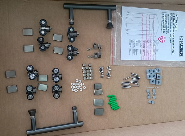 Душова кабіна без піддону Koer SR SC04-90x90x195-TR-07 прозоре скло Easy Clean 5мм, графіт (KR5362) - Фото - 12