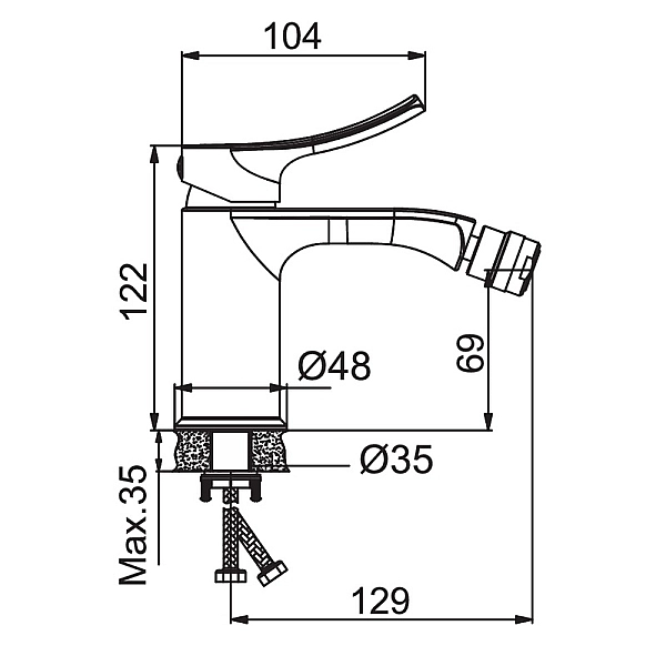 Змішувач для біде HAIBA BOLERO 002 (HB9576) - Фото - 4