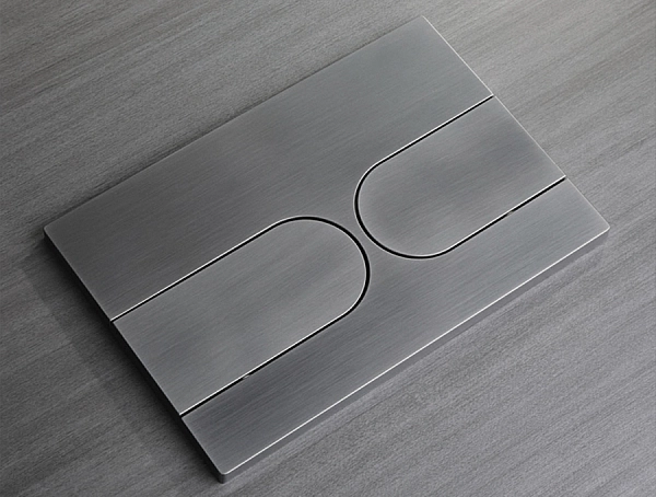 Панель змиву Koer KT-0604-07 240x160x10mm пластикова, кнопка закруглена (KR5325) - Фото - 3