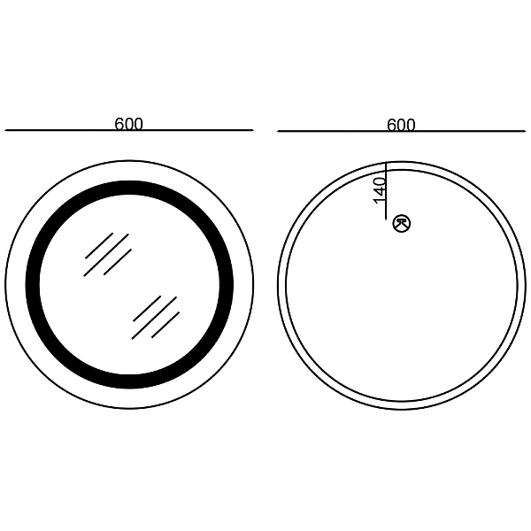 Дзеркало Mixxus PLAIN MC02-60 з Led Touch, Anti-fog, димером, регулятором яскравості, годинником (MI6012) - Фото - 14