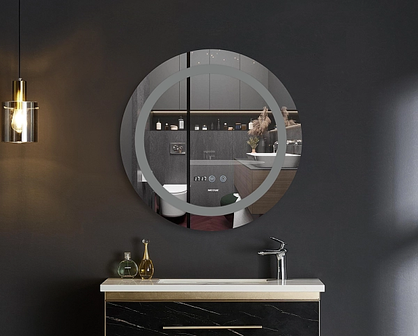 Дзеркало Mixxus PLAIN MC02-60-CASE з Led Touch, Anti-fog, димером, регулятором яскравості, годинником (MI6661) - Фото - 14