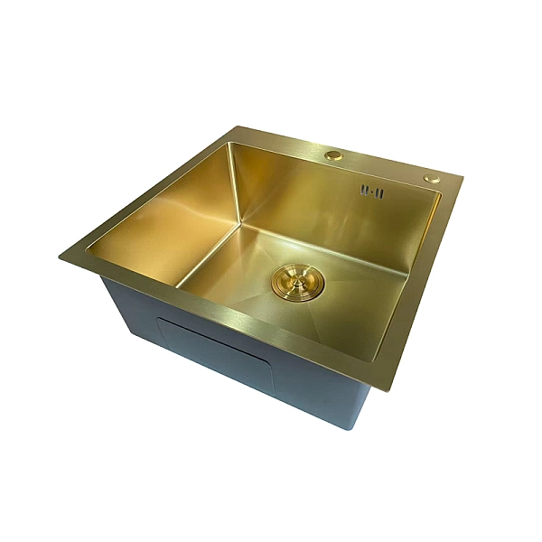 Мийка Mixxus MH5050 Micro Decor Brushed Gold (3.0/0.8) з нерж. сталі (колір матове золото) (MI8214) - Фото - 2