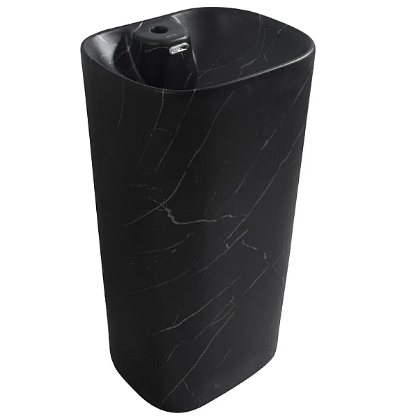 Раковина моноблок MIXXUS PREMIUM DIVERSE-1102 MARBLE 460х380х840mm з отвором під змішувач та переливом (MP6576)