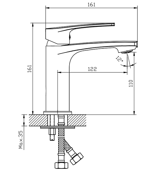 Змішувач для умивальника Haiba Troya 001 (HB9659) - Фото - 6