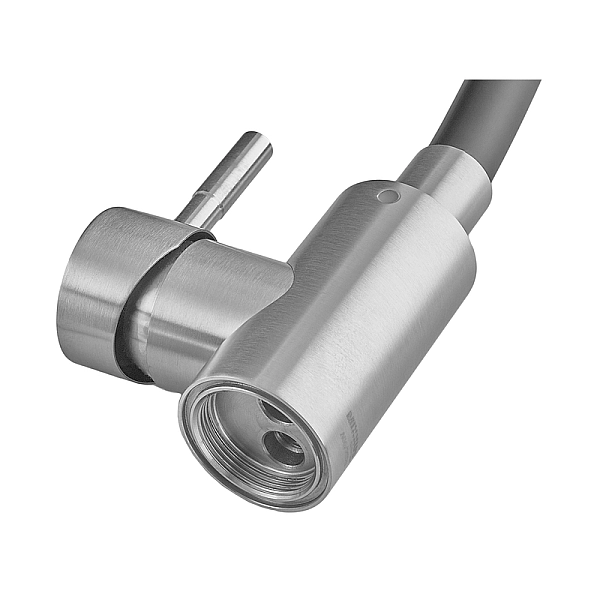 Змішувач для кухні MIXXUS SUS-011-T REFL.BLACK з силіконовим виливом з нерж. сталі SUS304, вилив чорний (MI8226) - Фото - 2