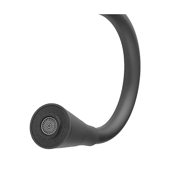 Змішувач для кухні MIXXUS SUS-011-T REFL.BLACK з силіконовим виливом з нерж. сталі SUS304, вилив чорний (MI8226) - Фото - 4