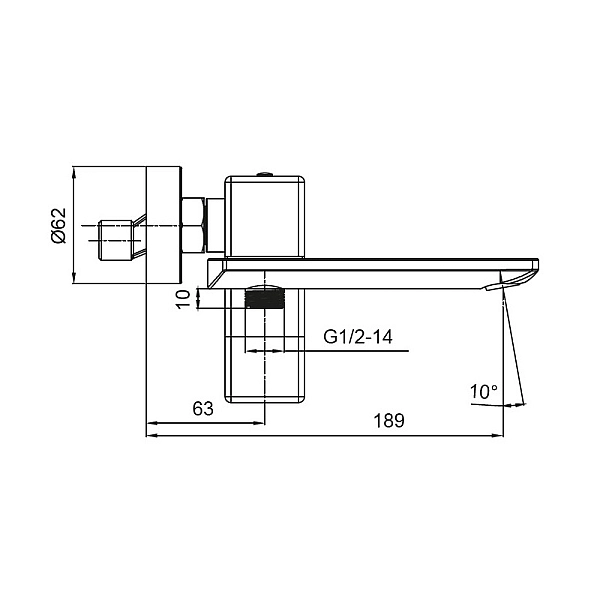Змішувач для ванни з коротким виливом Koer KB-41010-05 (Колір чорний) (KR3485) - Фото - 2