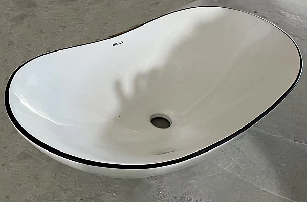 Раковина накладна Mixxus Premium WAVE-0105 EDGE BLACK 620х360х160mm (MP6556) - Фото - 4