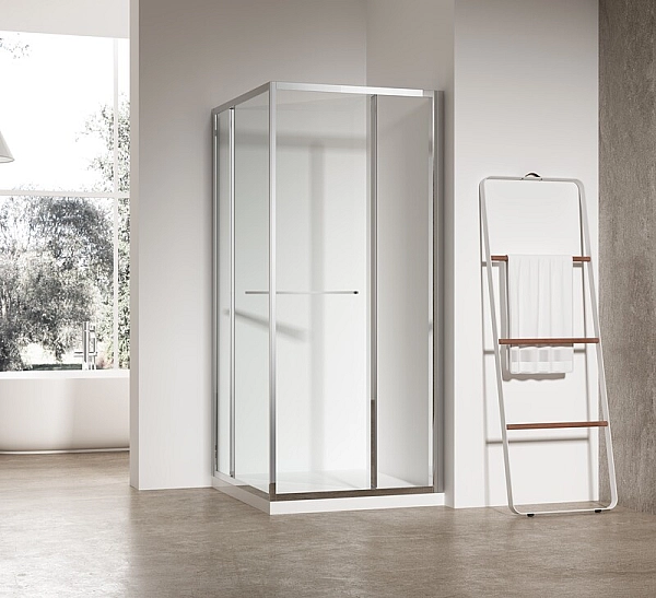 Душова кабіна без піддону Koer SR SC09-90x90x200-L-TR-01 прозоре скло Easy Clean 6мм Хром (KR5683) - Фото - 5