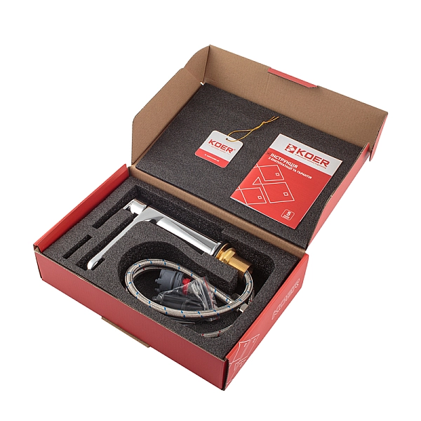 Змішувач для умивальника Koer KB-10030-01 (KR5424) - Фото - 7