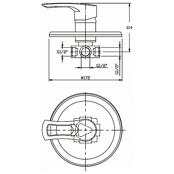 Змішувач для душа Haiba Hansberg 003 (Вбудований) (HB0177) - Фото - 2