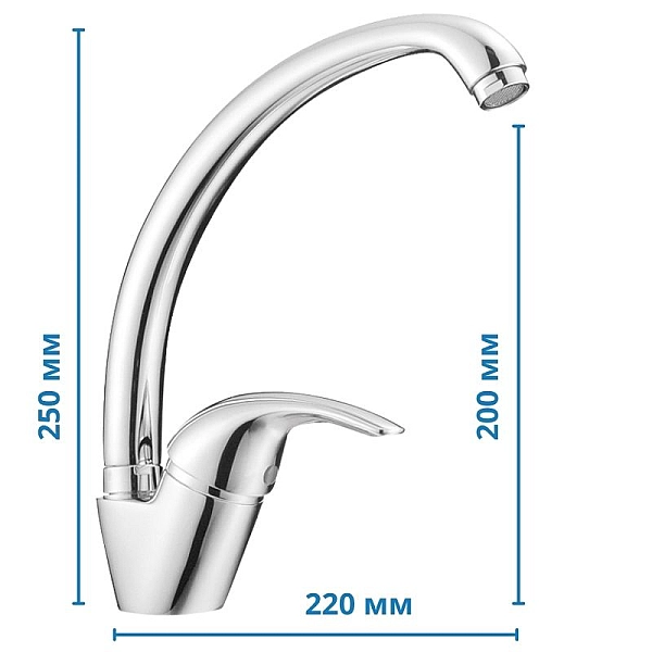 Змішувач для кухні Haiba VIOLET 011 (HB0398) - Фото - 5