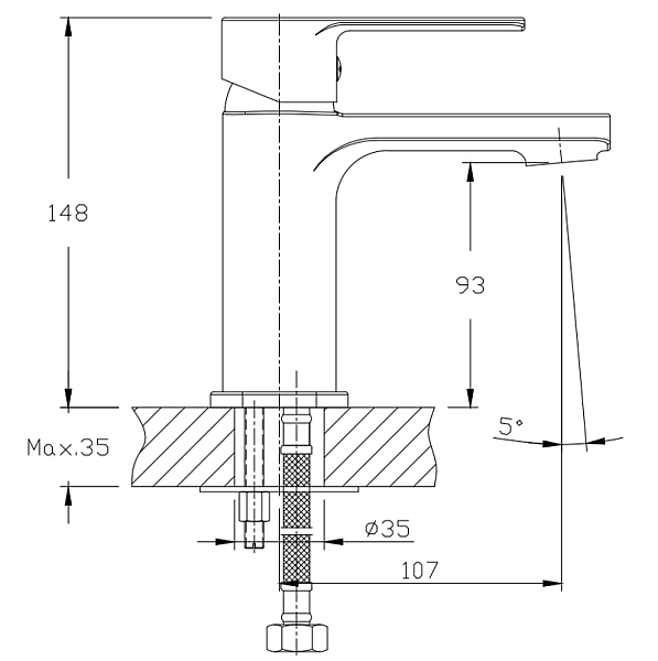 Змішувач для умивальника Haiba Kubus 001 (HB0792) - Фото - 2