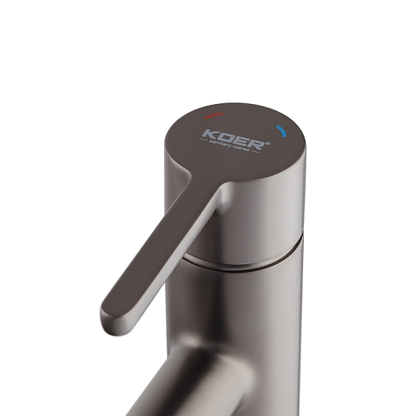 Змішувач для умивальника Koer KB-10029-07 Колір графіт (KR5495) - Фото - 2