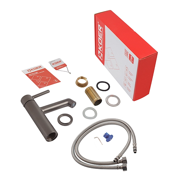 Змішувач для умивальника Koer KB-10029-07 Колір графіт (KR5495) - Фото - 3