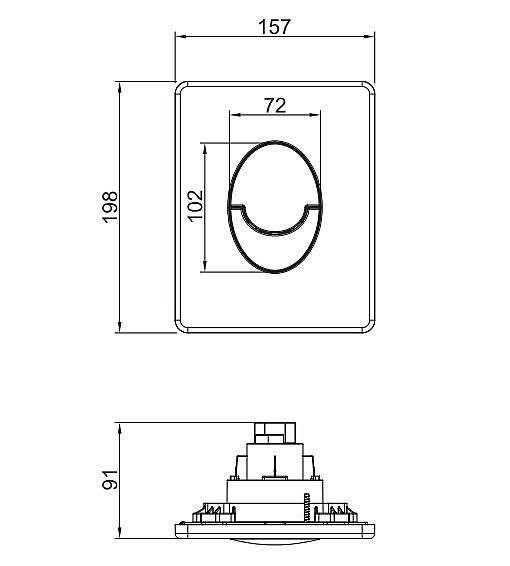 Інсталяція для підвісного унітазу Koer KT-0503-01 500x126x1150mm з панеллю змиву KT-0606-01 Хром (KR5347) - Фото - 5