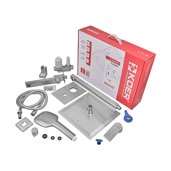 Вбудована душова система Koer KI-66015-02 (з нерж. сталі) (Колір нерж) (KR4785) - Фото - 6