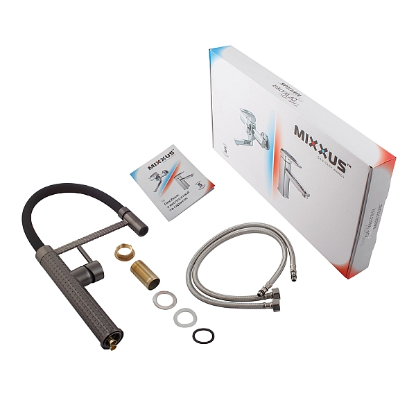 Змішувач для кухні Mixxus Premium Oliwer 017 GRAPHITE REFL.BLACK (MI6967) - Фото - 4