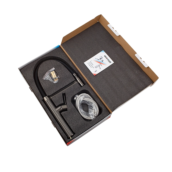 Змішувач для кухні Mixxus Premium Oliwer 017 GRAPHITE REFL.BLACK (MI6967) - Фото - 5