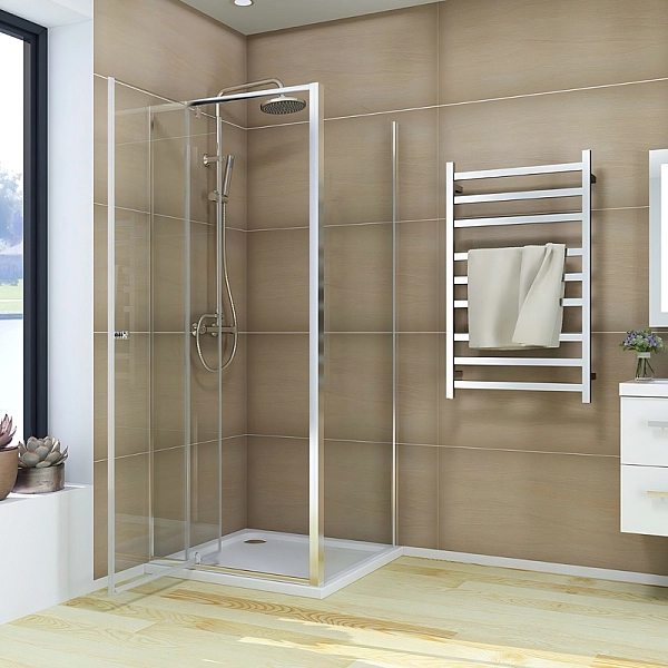 Душова кабіна без піддону Koer SR SC05-90x90x195-TR-01 прозоре скло Easy Clean 6мм, хром (KR5363) - Фото - 3