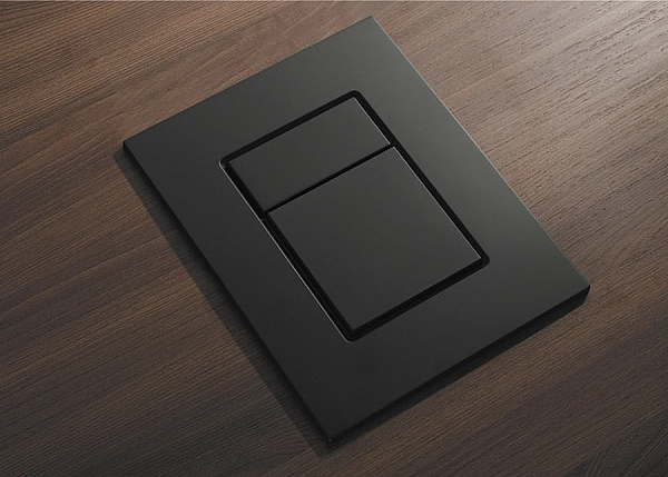 Панель змиву пластикова Koer KT-0607-05 157x198x3mm, кнопка квадратна (KR5346) - Фото - 2