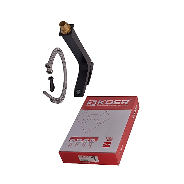 Змішувач для умивальника Koer KB-11007-05 високий (Колір чорний) (KR3441) - Фото - 6