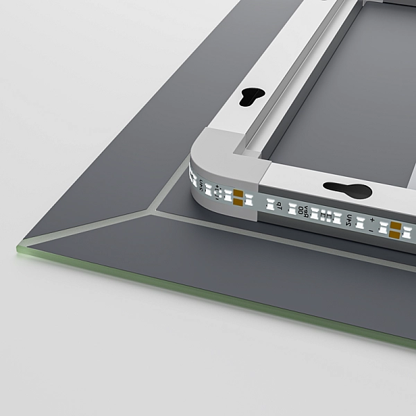 Дзеркало Mixxus Premium CUBIC MR14-80x60-Reverse з Led Touch, Anti-fog, димером, регулятором яскравості (MP6648) - Фото - 2