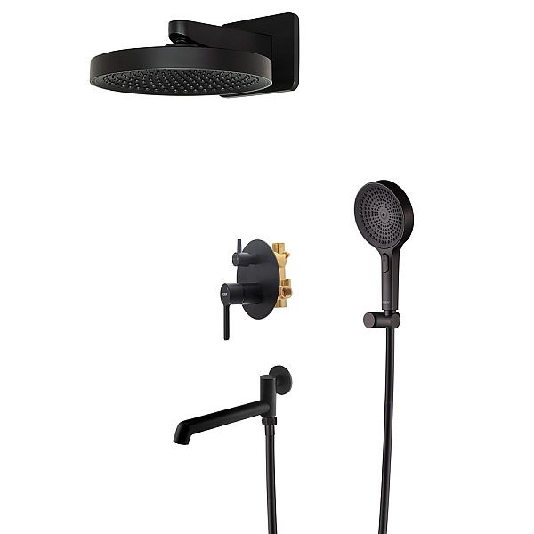 Вбудована душова система Koer KB-66029-05 3 функції Колір чорний (KR5492) - Фото - 3