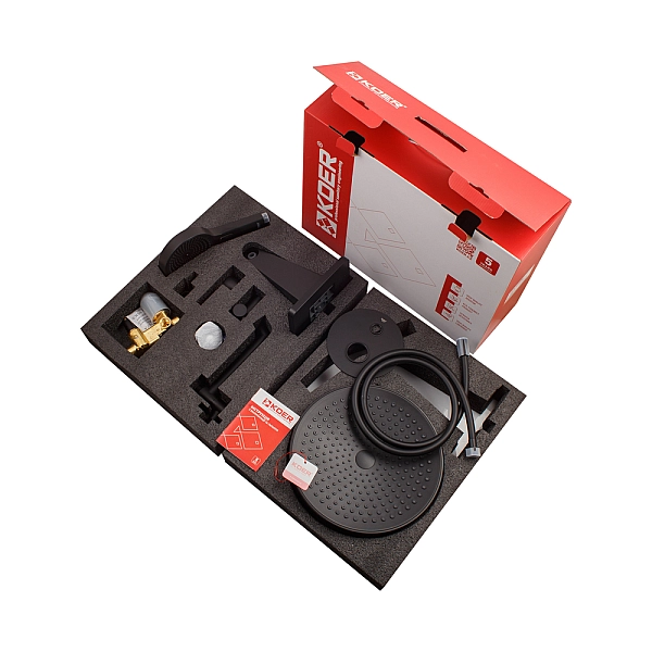 Вбудована душова система Koer KB-66029-05 3 функції Колір чорний (KR5492) - Фото - 4
