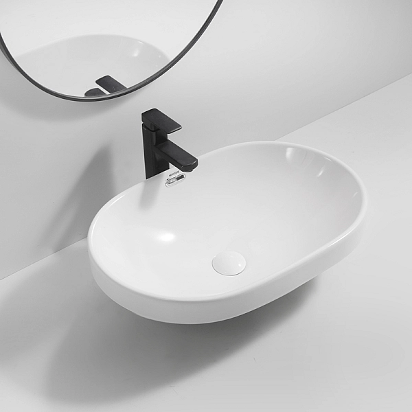 Раковина врізна на стільницю Mixxus Premium ELLIPSE-1601 600х400х190mm з переливом (MP6569) - Фото - 5