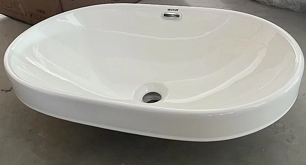 Раковина врізна на стільницю Mixxus Premium ELLIPSE-1601 600х400х190mm з переливом (MP6569) - Фото - 7