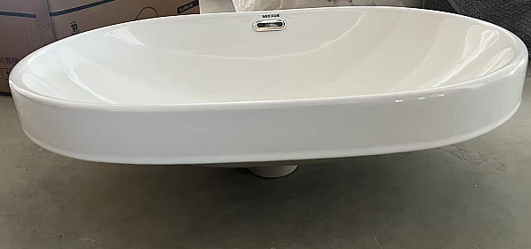 Раковина врізна на стільницю Mixxus Premium ELLIPSE-1601 600х400х190mm з переливом (MP6569) - Фото - 3