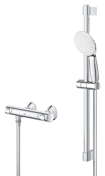 Термостат для душу Grohe Grohtherm 500 з душовим гарнітуром (34796001) - Фото - 6