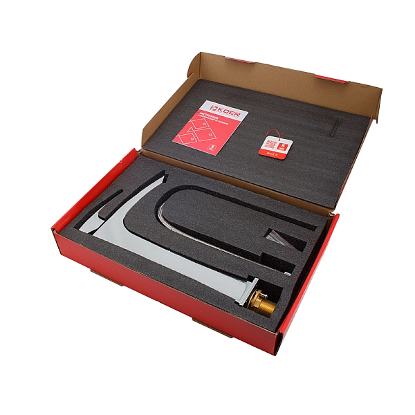 Змішувач для умивальника Koer KB-11007-01 високий (Колір хром) (KR3440) - Фото - 3