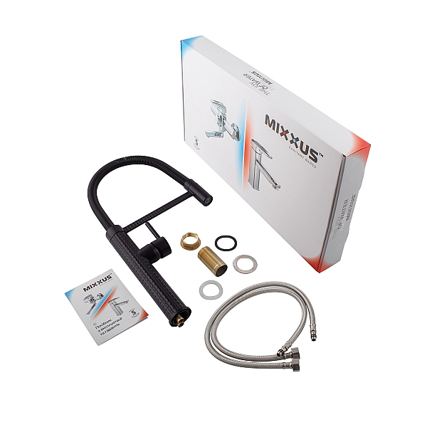 Змішувач для кухні Mixxus Premium Spark 017 BLACK (MI6969) - Фото - 8