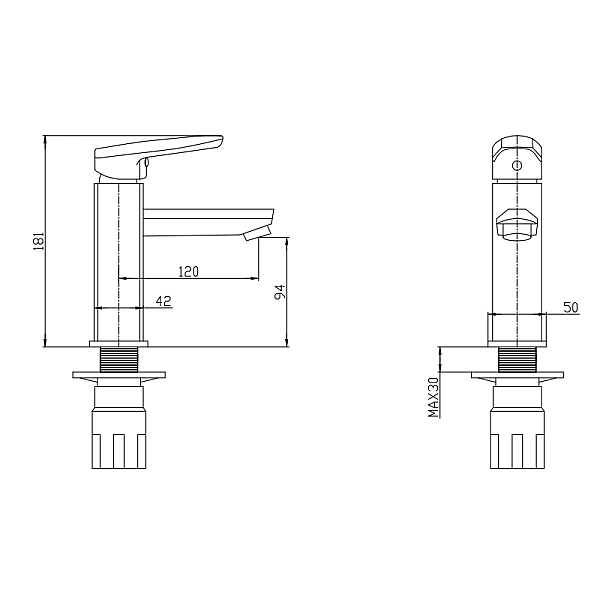 Змішувач для умивальника Mixxus Pegas 001 (Nut) (MI6243) - Фото - 4