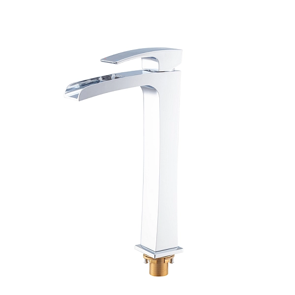 Змішувач для умивальника Koer KB-15007-01 високий водоспад (Колір хром) (KR3448) - Фото - 5