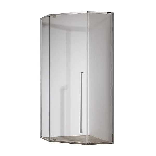 Душова кабіна без піддону Koer SR SC06-100x100x200-TR-01 прозоре скло Easy Clean 8мм, хром (KR5365)