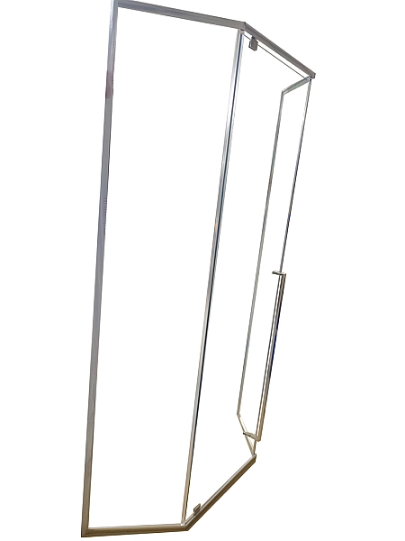 Душова кабіна без піддону Koer SR SC06-100x100x200-TR-01 прозоре скло Easy Clean 8мм, хром (KR5365) - Фото - 11