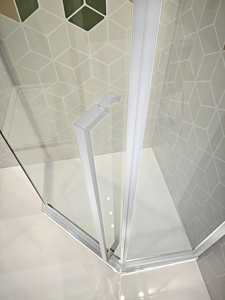 Душова кабіна без піддону Koer SR SC06-100x100x200-TR-01 прозоре скло Easy Clean 8мм, хром (KR5365) - Фото - 9