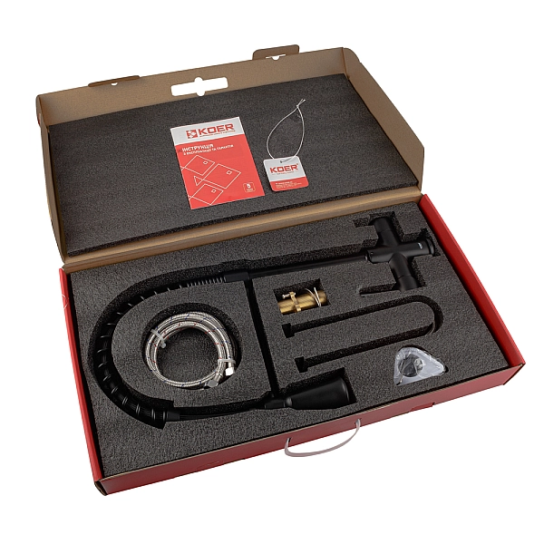 Змішувач для кухні Koer KB-72025-05 з виходом для питної води (вилив - пружина) (KR5015) - Фото - 2