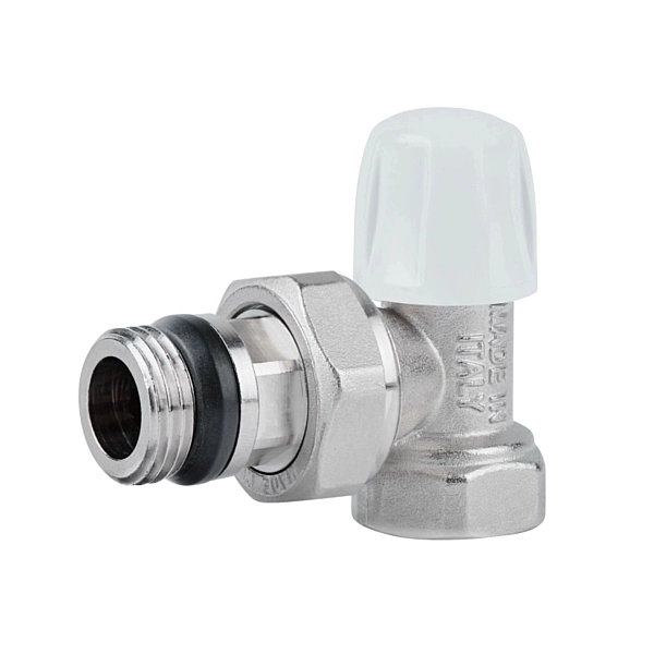 Кран радіаторний Icma 1/2" з антипротіканням кутовий без ручки №805+940