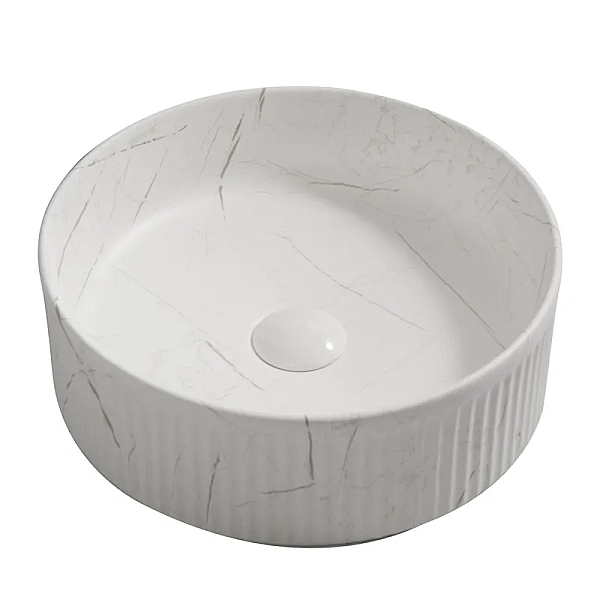 Раковина накладна Mixxus Premium WAVE-0102 MARBLE 370х370х130mm (MP6528)
