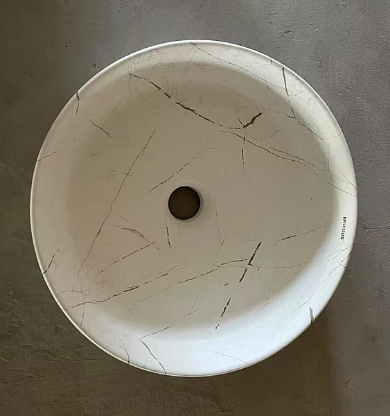 Раковина накладна Mixxus Premium WAVE-0102 MARBLE 370х370х130mm (MP6528) - Фото - 2