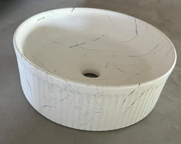 Раковина накладна Mixxus Premium WAVE-0102 MARBLE 370х370х130mm (MP6528) - Фото - 6