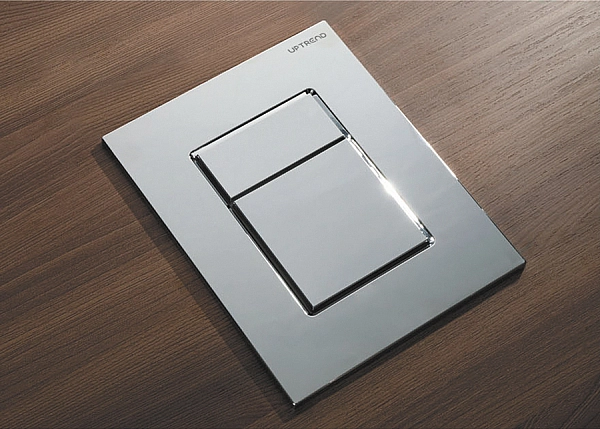 Панель змиву пластикова Koer KT-0607-01 157x198x3mm, кнопка квадратна (KR5344) - Фото - 3
