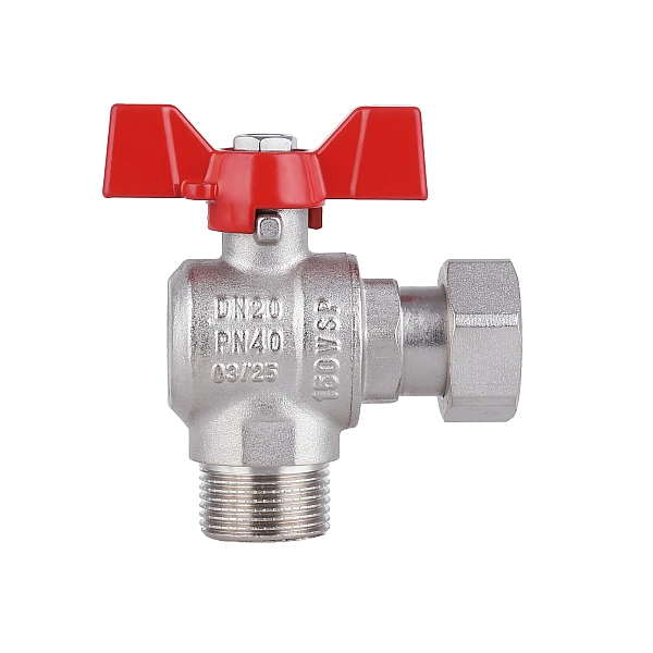 Кран шаровой с накидной гайкой Thermo Alliance Forte 1/2" ВН для воды угловой SF224W15 - Фото - 5